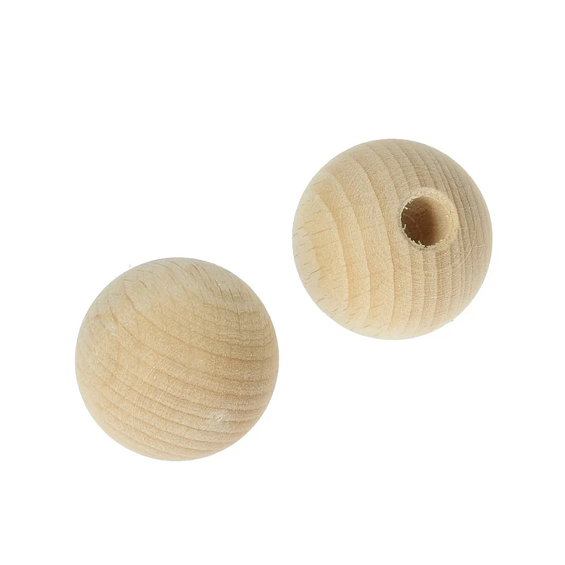 BOLAS DE MADERA MEDIO TALADRADAS