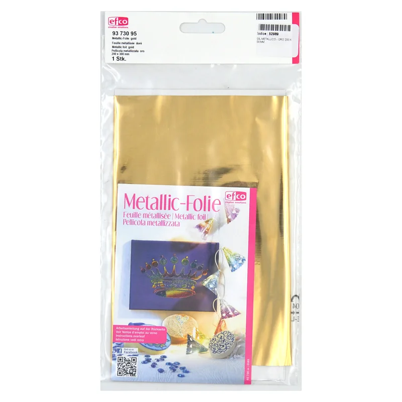 FEUILLE MÉTALLIQUE - OR 200 X 300 MM
