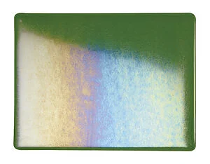 BULLSEYE 1112-31F - VERT ADVENTURINE IRID RAINBOW 3MM TRASP