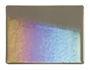 BULLSEYE 1129-31F - GRIS CHARBON IRID RAINBOW 3MM TRASP