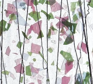 BULLSEYE 4116-00F - LIGHT PINK GREEN AND WHITE ON CLEAR S.RLD 3MM FRACTURE STREAMER
