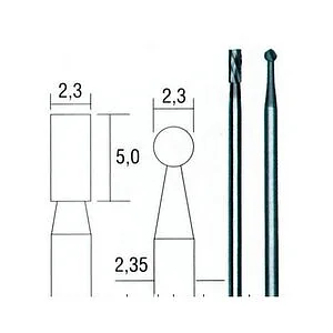 2 FRESE WIDIA - TONDA/CILINDRICA 2.3 MM PROXXON