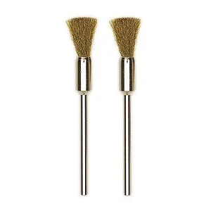 2 SPAZZOLINE A PENNELLO OTTONE PROXXON
