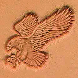 LEATHER 3D STAMP - EAGLE ON ATTACK