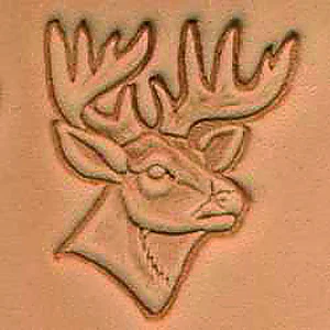 LEATHER 3D STAMP - DEER HEAD