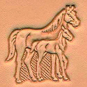 LEATHER 3D STAMP - MARE & COLT