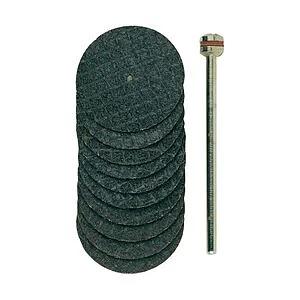 TRENNSCHEIBEN MIT GEWEBE, Ø 22 MM, 10 STÜCK + 1 TRÄGER