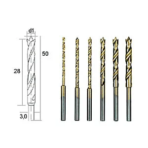HSS SPIRALBOHRERSATZ MIT ZENTRIERSPITZE, 1,5 BIS 4 MM (6-TEILIG)
