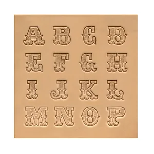 JEU ALPHABET LEATHER ART 19MM