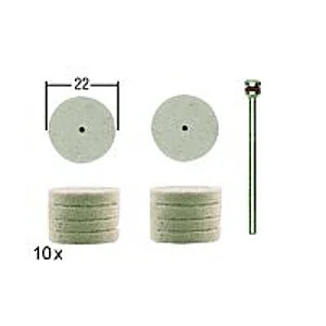 FILZSCHEIBEN 22 MM + 1 TRÄGER - 10 STK
