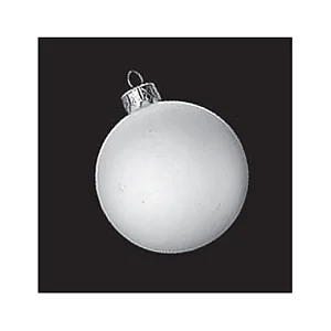 CERAMIC WHITE BISQUE - CHRISTMAS BALL 80 MM