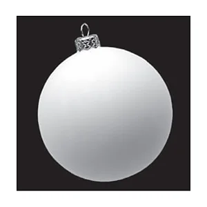 CERAMIC WHITE BISQUE - CHRISTMAS BALL 100 MM