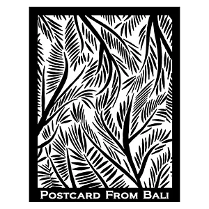 HOJA DE SERIGRAFÍA H. BREIL - POSTCARD FROM BALI