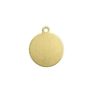 PLAQUE ROND AVEC ANNEAUX LAITON - 12 MM - 11 PCS