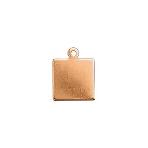 PLAQUE CARRE AVEC ANNEAUX CUIVRE 10 MM - 13 PCS