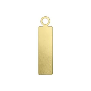 PLAQUE RECTANGULAR LAITON - 16 MM - 15 PCS