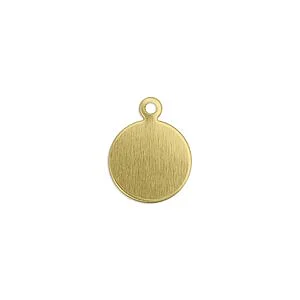 PLAQUE ROND AVEC ANNEAUX LAITON - 10 MM - 15 PCS