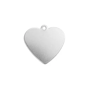 HEART W/ RING ALUMINIUM 16 MM - 20 PCS