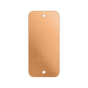 COPPER BLANK - TAG W. HOLES TH. 1.0MM - 22 X 40MM - 2 PCS