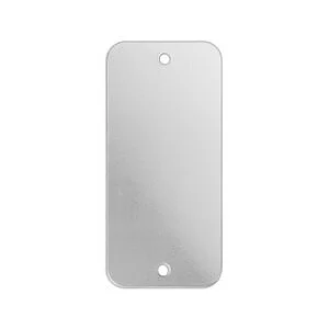 ALUMINIUM BLANK - TAG W. HOLES TH. 1.3MM - 22 X 40MM - 9 PCS
