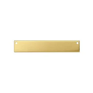 BRASS BLANK - RECTANGLE W. HOLES TH. 1.0MM - 6 X 38MM - 12 PCS