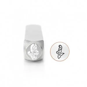 METAL STAMP - MERMAID 9.5MM