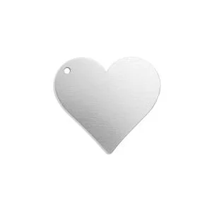 ALUMINIUM BLANK - HEART W/ HOLE 19 MM - 15 PCS