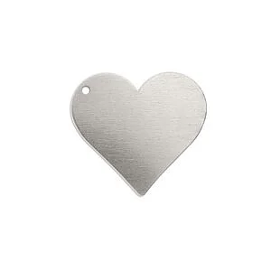 ALKEME BLANK - HEART W/ HOLE 19 MM - 9 PCS