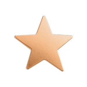COPPER BLANK - STAR 22 MM - 5 PCS