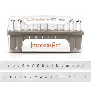 TYPEWRITER LOWERCASE LETTER STAMP SET 3MM