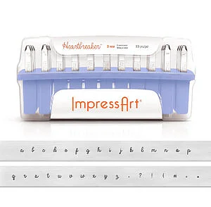HEARTBREAKER LOWERCASE LETTER STAMP SET 3MM