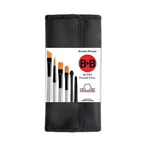 SET 12 BRUSHES GOLD FIBRE W. POUCH