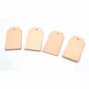 CUIR DÉCOUPÉ - PLAQUE SIGNALÉTIQUE 80 X 45 MM - 4 PCS