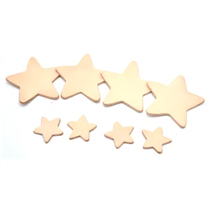 CUIR DÉCOUPÉ - ÉTOILES 60 ET 30 MM - 8 PCS