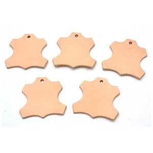 CUIR DÉCOUPÉ - SYMBOLE EN CUIR 50 MM - 5 PCS