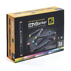 DB-MARKER - 36 FARBEN DELUXE BOX