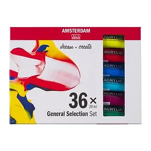 SET OF 36 ACRYLICS AMSTERDAM STANDARD 20 ML