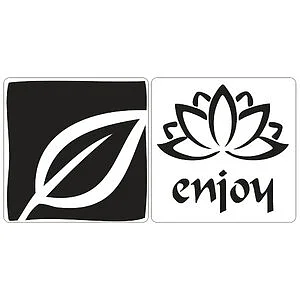 2 SOAP LABELS SET - ENJOY LEAF 25 X 25 MM