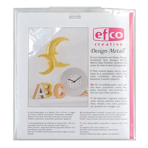 DESIGN-METALL LEAF 140 X 140 MM - SILVER 5 PCS.