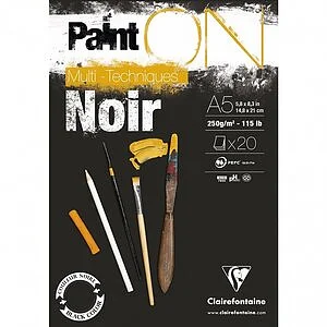 BLOCCHI DA DISEGNO CLAIREFONTAINE PAINT ON NERO