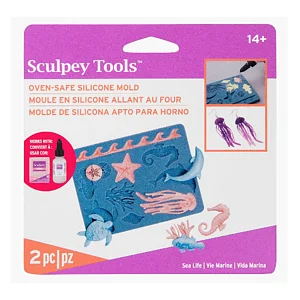 MOULE SILICONE SCULPEY - ANIMAUX DE LA MER