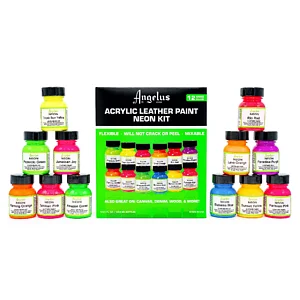 ANGELUS PAINT SET - 12 NEON COLORS