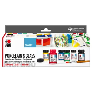 PORCELAIN & GLASS STARTER SET GLOSSY 6 X 15ML