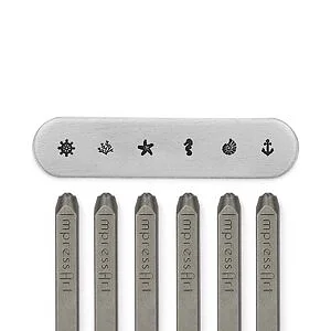 ENSEMBLE DE 6 TIMBRES POUR MÉTAUX IMPRESSART NAUTICAL