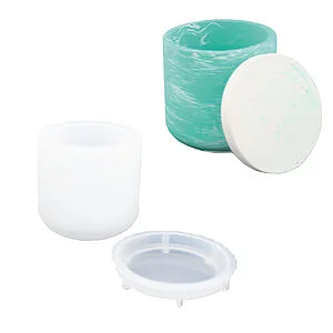 MOLDE SILICONA CONTENEDOR CON TAPA Ø 80 X 78 MM