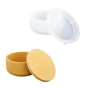 SILICONE MOLD LOW CONTAINER WITH LID Ø 108 X 53 MM
