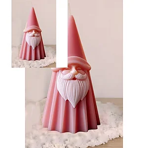 SILICONE MOULD - SANTA CLAUS 2 CONE CANDLE