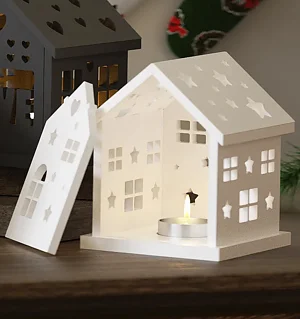 MOLDE SILICONA - CASITA DE NAVIDAD 3D ESTRELLAS