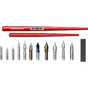 STANDARDGRAPH SET FOR WRITING - 12 NIBS + NIB HOLDER