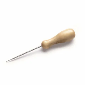 PUNTERUOLO CON MANICO DI LEGNO 9CM